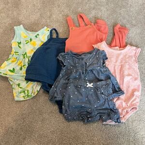 Lot of Toddler Girls‎ Rompers and Summer Spring Outfits Size 18 Mo